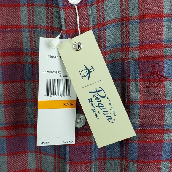 Penguin plaid mens button down - Picture 4 of 4